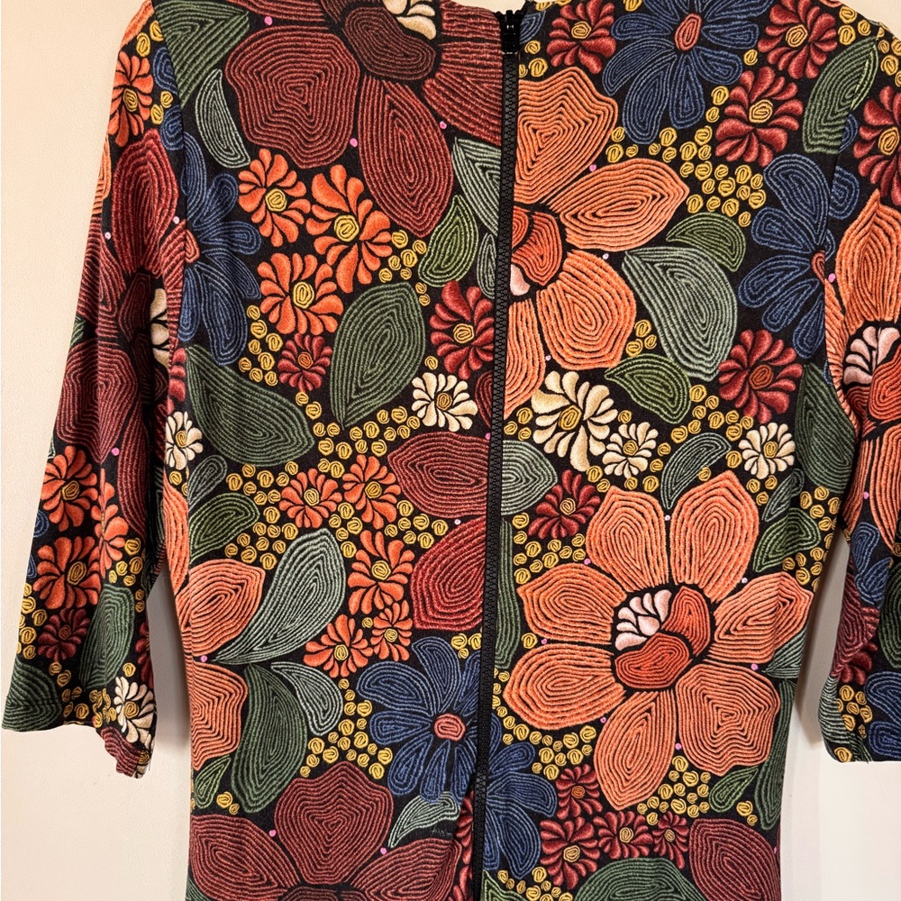 FARM Rio Multicolor Floral Long Sleeve Midi Dress - Picture 4 of 10